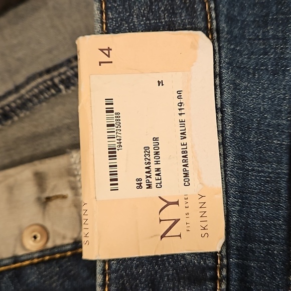 💕NYDJ💕 Ami Skinny Jeans ~ Clean Honour Blue 14 NWT - Picture 9 of 11